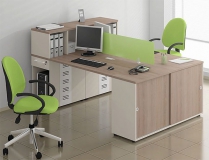 Мебель для персонала СПРИНТ, офисный стол с тумбами, полками и экраном